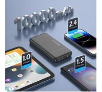 Batterie Externe SIKENAI 10000 mAh USB C Power Bank Charge Rapide Compatible avec Téléphone iPhone Samsung Tablet-noir