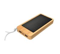 Batterie externe solaire 10000mAh Bambou