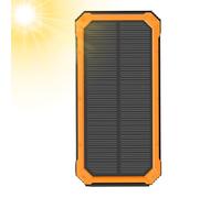 Batterie Externe Solaire,10000mAh Étanche - Chargement sans Fil Pack Batterie Solaire,pour Camping Randonnée Pêche Festival de Musique Smartphone Appareil Photo Tablette