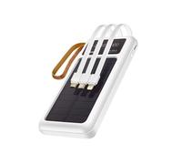 Batterie externe Linq Batterie Externe Solaire 15000mAh avec Câble Micro USB Lightning USB C blanc