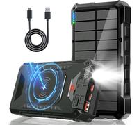 Batterie Externe Solaire 26800mah, 45w Power Bank Usb C Charge Rapide, Batterie Externe Sans Fil Avec 4 Ports, Lampe Torche, Étanche, Chargeur Portable Pour Telephone, Camping, Randonnée (No[Z837]