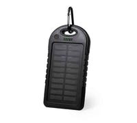Batterie externe solaire DAM Lenard 4000 mAh. 7,5x14,5x1,5 Cm. Couleur : Noir