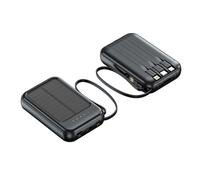 Batterie externe solaire WNEXOPE 20 000 mAh avec câble intégré - Chargeur portable haute capacité pour le camping et les voyages en plein air