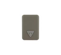 Batterie externe sous licence avec indicateur lumineux LED, cuir synthétique, logo triangle, 5000 mAh, 15 W, marron