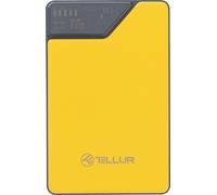 Batterie externe Tellur 10000mAh, câble intégré USB-C + Lightning, QC3.0, PD, jaune