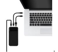 Batterie externe 20000mAh, 2 ports USBC et un port USBA T'nB Noir G