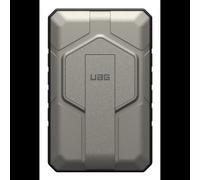 Batterie Externe UAG Rugged 10K mAh Recharge Sans Fil IPX6, 1x USB-A, 1x USB-C, Noir/Titane, Puissance 10W, avec Support Intégré