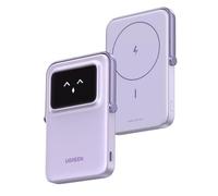 UGREEN Uno Mini Batterie Externe 5000mAh 15W Emoji Affichage Compatible avec MagSafe iPhone 16 15 14 13 12 Plus Pro Max Power Bank Induction USB C Charge Rapide Chargeur Portable Magnétique (Violet)