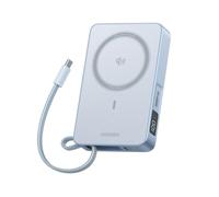 Ugreen MagFlow - Banque d'alimentation sans fil - magnétique - 10000 mAh - 30 Watt - PD - 2 connecteurs de sortie (USB-C) - bleu Bleu