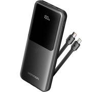 Batterie externe USB avec écran Vention - 10000mAh 22.5W + Cables USB/C + Lightning inclus (Noir)