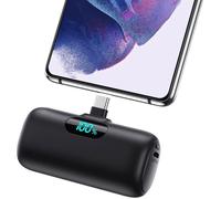 Batterie Externe USB C 5000mAh 15W 3.0A Charge Rapide Chargeur Portable Mini Power Bank avec Écran LCD Compatible avec iPhone