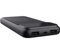 Avala - Banque d'alimentation - 10000 mAh - 20 watt - Power Delivery 3.0 + PPS, QC 3.0 - 2 connecteurs de sortie (USB) - sur le câble : USB-C - noir