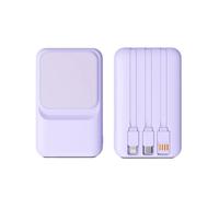 Batterie ExterneBanque d’Alimentation 1pcs Aspiration magnétique sans Fil 22.5w câble Autonome Charge Super Rapide avec entrées d’Affichage LED Charge Rapide (10000mah) (Violet)
