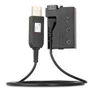Batterie Factice Adaptateur LP-E8 Coupleur Secteur ACK-E8 DR-E8 avec Câble USB pour Appareils Photo Canon EOS Rebel T5i, T4i, T3i, T2i, 700D, 650D, 600D, 550D, Kiss X6, Kiss X5, Kiss X4