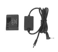 Batterie factice LP-E10 avec coupleur DC & adaptateur secteur USB-C - Pour appareils photo numériques Canon EOS 1100D, 1200D, 1300D, 2000D, T3, T5, T7, Kiss X50/X80