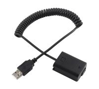 Batterie factice pour appareils photo, convertisseur NP-FW50 - Kit de chargeur pour Sony A7 A7R2 A6500 A6400 - Avec câble USB
