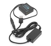 Batterie Factice pour Appareils Photo GF, Pleine Puissance de Décodage | Plastique, alimentation stable, utilisation continue, protection contre les courts-circuits, compatible avec les banques