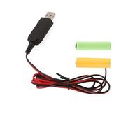 Batterie factice USB 5 V 2 A vers 3 V 1 A, remplace 2 piles 1,5 V AA (LR6), pour jouets et télécommandes