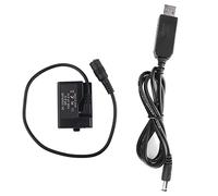 Batterie Factice USB à ACK - E10, Décodage Complet, pour Appareil Photo T3 / T5 / T6 / T7 / T100, Extendeur Autonomie - Protection Multiples, Compatible Plusieurs Modèles, Matéri