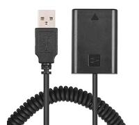 Batterie factice USB vers FW50, coupleur CC de Batterie factice de décodeur Complet avec Cordon PD enroulé de 40 à 80 cm, Alimentation Continue pour caméra A7/A7II/A7R/A7S/A7RII