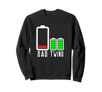 Batterie faible 2 enfants New Dad Daddy fête des pères jumeaux enfant Sweatshirt