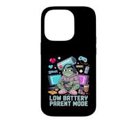 Batterie Faible en Mode Parent, Gamer fatigué Coque pour iPhone 14 Pro