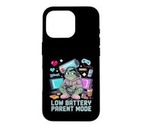 Batterie Faible en Mode Parent, Gamer fatigué Coque pour iPhone 16 Pro