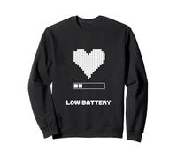 Batterie Faible Pixel Coeur Amusant Gamer Lazy Day Design Sweatshirt
