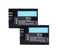 Batterie for Appareil Photo 2750 mAh LP-E6 LPE6 LP E6 E6N, Compatible avec Les modèles Canon 5DS R, 5D Mark II, 5D Mark III, 6D, 7D, 70D et 80D.(2battery)