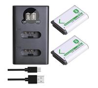 Batterie for Appareil Photo NP-BX1, Compatible avec Les modèles Sony DSC RX1, RX100, M3, M2, RX1R, WX300, HX300, HX400, HX50, HX60, GWP88, PJ240E et AS15.(Set)