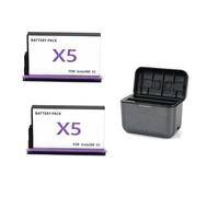 Batterie for Caméra d'action Panoramique 360°, Compatible avec Insta360 X5(2battery 1charger)