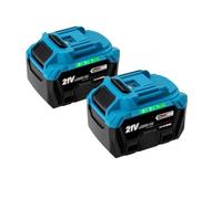 Batterie for Outil électrique 21V/18V avec Port de Charge Type-c-Compatible avec Makita LXT BL1850 BL1840 3/4/6Ah(21V 6.0Ah Battery X2)