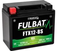 Batterie FULBAT FUL GEL - FTX12-BS / YTX12-BS (Gel, sans entretien)