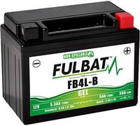 Fulbat Batterie moto FB4L-B – 12 V 5 Ah – Gel, sans entretien, activée usine – L120×70×92