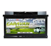 Batterie GEL 12V 110Ah Décharge Lente - Batterie Sans Entretien pour Camping-Car, Voiture, Bateau, Jardin, Systèmes Solaires et Off-Grid - Batterie Énergie Electronicx Caravan Edition