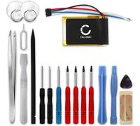 Batterie GPS Compatible avec Garmin Edge 130 Plus,Edge 130,3LA037240 (150mAh,3.7V) + kit d'outils Batterie de Remplacement 361-00086-02