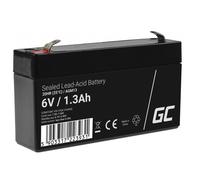 Batterie Green Cell AGM13 Sealed Lead Acid VRLA 6V 1,3Ah pour onduleur 24x52mm 290g