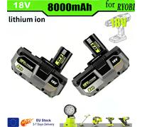 Batterie haute capacité RYOBI 18V 8Ah 2026, dernière version, alimente tous les outils sans fil plus longtemps, technologie lithium-ion améliorée 8.0Ah-3pcs