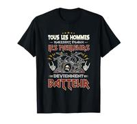 Batterie Instrument Percussion Musicien Hard Rock Batteur T-Shirt