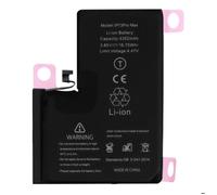 Clappio, batterie d'échange pour Apple iPhone 13 Pro Max, 4352mAh batterie supplémentaire, noir