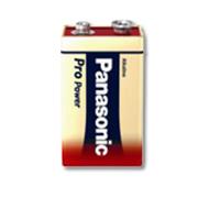 Batterie jetable Alcaline Panasonic 6LR61PPG/1BP 9V Dimensions 25.2x16.3x47.5mm Poids 43.3g Rouge/Blanc