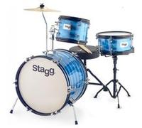 Batterie Junior Stagg TIM JR 3/16 bleue - 3 fûts et accessoires Bleu