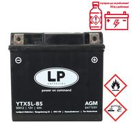BATTERIE LANDPORT LTX5L-BS 12V 4Ah SANS ENTRETIEN AGM ADAPT. (SCARABEO/VIVACITY/