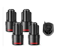 Batterie Li-Ion 10,8V 2000mAh Avec Chargeur Compatible Avec Bosch Pour GSR GWI PS10 PS40-2 Outils Sans Fil Pack De Remplacement Pour Atelier Et Bricolage(4pcs Battery with charger)