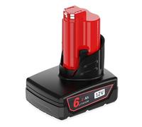 Batterie Li-ION 12 V 6 mAh for Outils électriques Mil-Waukee, Compatible avec MIL-12 V 48-11-2402, 48-11-2411, 48-11-2412, M12B2, M12B4(1PCS 12.0V6.0Ah)