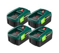 Batterie Li-Ion 18V 5,0Ah Compatible Avec Bosch PBA PSB PSR, Compatible Avec Gardena P4A Et GLORIA 18V Power For All, Outils Maison Et Jardin Sans Fil(4 Battery 5000 mAh)