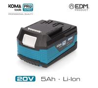 Batterie Li-ion 20V - KOMA - 5.0Ah - Compatible outils pro - Temps de charge 70min - Dimensions 7,5x11,7x6,3cm
