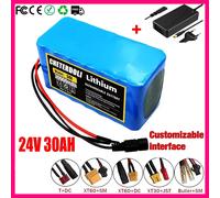 Batterie Li-Ion 24V 7S3P 18650, pour moteur électrique, vélo, vélo électrique, Sccooter, jouets, perceuse avec chargeur 2A T Plug-DC