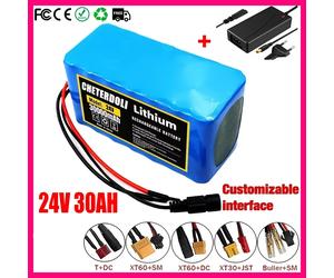 Batterie Li-Ion 24V 7S3P 18650, pour moteur électrique, vélo, vélo électrique, Sccooter, jouets, perceuse avec chargeur 2A XT60-SM