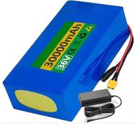Batterie Li-ION 36V 8Ah 12Ah 15Ah 20Ah 30Ah, Batterie Ebike 36V 30Ah pour Moteur 250W 350W 500W 750W 1000W, Batterie Au Lithium pour Vélo Électrique avec Charge 36V, 12Ah